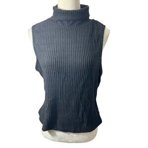 NWT SHEIN SXY Turtle Neck Ribbed Knit Top Casual Vest  Size: 2XL